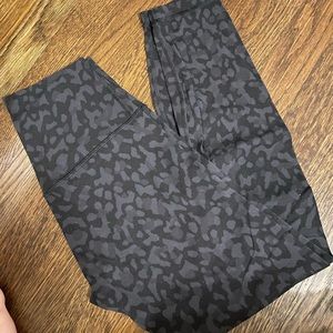 Black cheetah lululemon align leggings